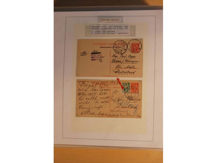 1923/40, 168 gebrauchte Ganzsachen Mi.-Nr. P1-29, dabei verschiedene Typen, Plattenfehler, Papiersorten, seltene Destinatione