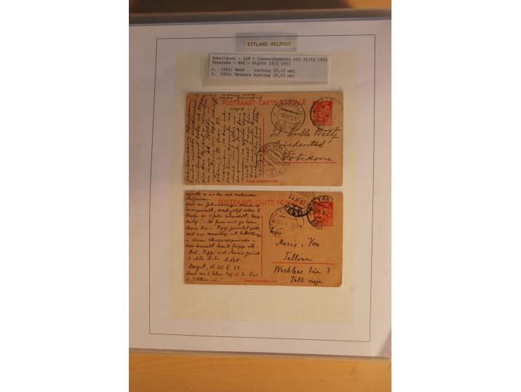 1923/40, 168 gebrauchte Ganzsachen Mi.-Nr. P1-29, dabei verschiedene Typen, Plattenfehler, Papiersorten, seltene Destinatione