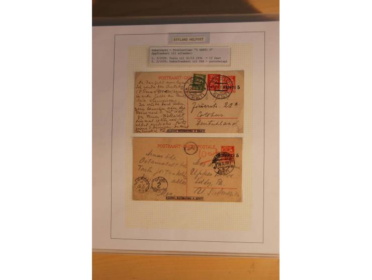 1923/40, 168 gebrauchte Ganzsachen Mi.-Nr. P1-29, dabei verschiedene Typen, Plattenfehler, Papiersorten, seltene Destinatione