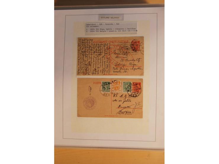 1923/40, 168 gebrauchte Ganzsachen Mi.-Nr. P1-29, dabei verschiedene Typen, Plattenfehler, Papiersorten, seltene Destinatione