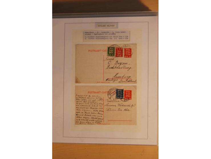 1923/40, 168 gebrauchte Ganzsachen Mi.-Nr. P1-29, dabei verschiedene Typen, Plattenfehler, Papiersorten, seltene Destinatione