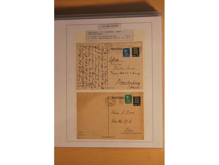 1923/40, 168 gebrauchte Ganzsachen Mi.-Nr. P1-29, dabei verschiedene Typen, Plattenfehler, Papiersorten, seltene Destinatione