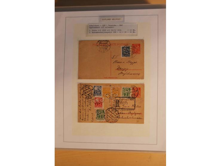 1923/40, 168 gebrauchte Ganzsachen Mi.-Nr. P1-29, dabei verschiedene Typen, Plattenfehler, Papiersorten, seltene Destinatione
