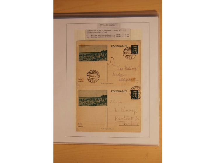 1923/40, 168 gebrauchte Ganzsachen Mi.-Nr. P1-29, dabei verschiedene Typen, Plattenfehler, Papiersorten, seltene Destinatione