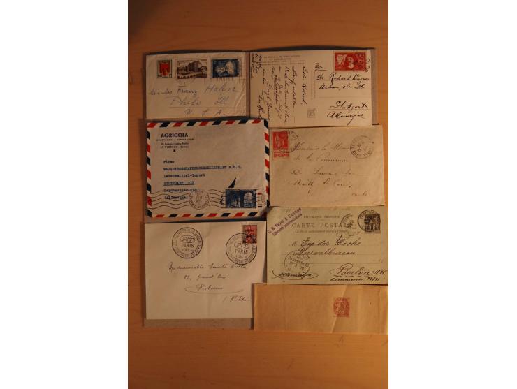 1882/1983, interessanter Posten mit Briefen, Karten und Ganzsachenkarten, dabei Bedarfspost, FDC, Bildpostkarten und Frz. Kol
