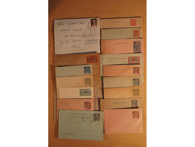 1882/1983, interessanter Posten mit Briefen, Karten und Ganzsachenkarten, dabei Bedarfspost, FDC, Bildpostkarten und Frz. Kol