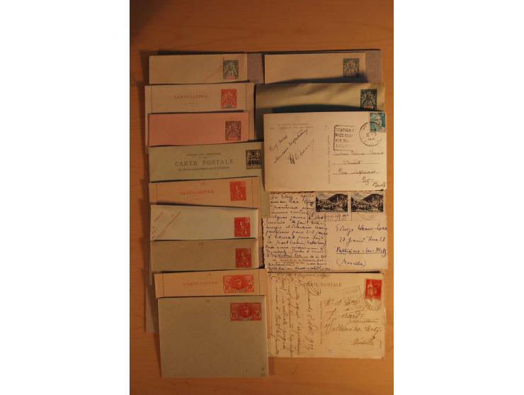 1882/1983, interessanter Posten mit Briefen, Karten und Ganzsachenkarten, dabei Bedarfspost, FDC, Bildpostkarten und Frz. Kol
