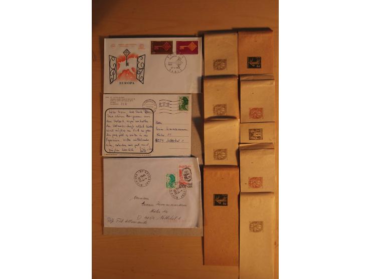 1882/1983, interessanter Posten mit Briefen, Karten und Ganzsachenkarten, dabei Bedarfspost, FDC, Bildpostkarten und Frz. Kol