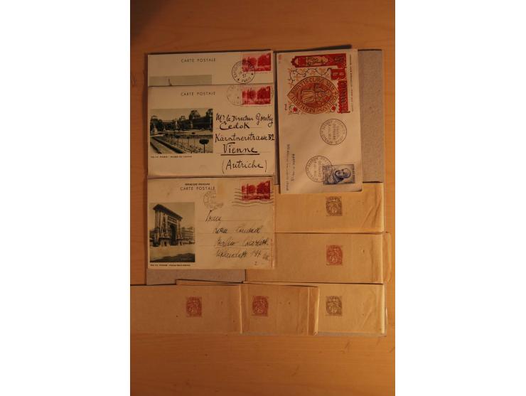1882/1983, interessanter Posten mit Briefen, Karten und Ganzsachenkarten, dabei Bedarfspost, FDC, Bildpostkarten und Frz. Kol