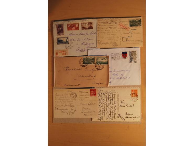 1882/1983, interessanter Posten mit Briefen, Karten und Ganzsachenkarten, dabei Bedarfspost, FDC, Bildpostkarten und Frz. Kol