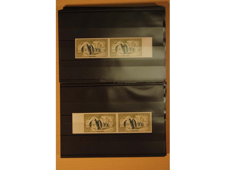 1956/76, Partie postfrischer, fast ausschließlich ungezähnter Werte sowie Epreuves de Luxe