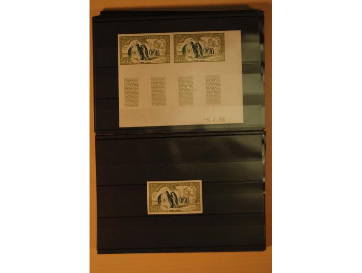1956/76, Partie postfrischer, fast ausschließlich ungezähnter Werte sowie Epreuves de Luxe