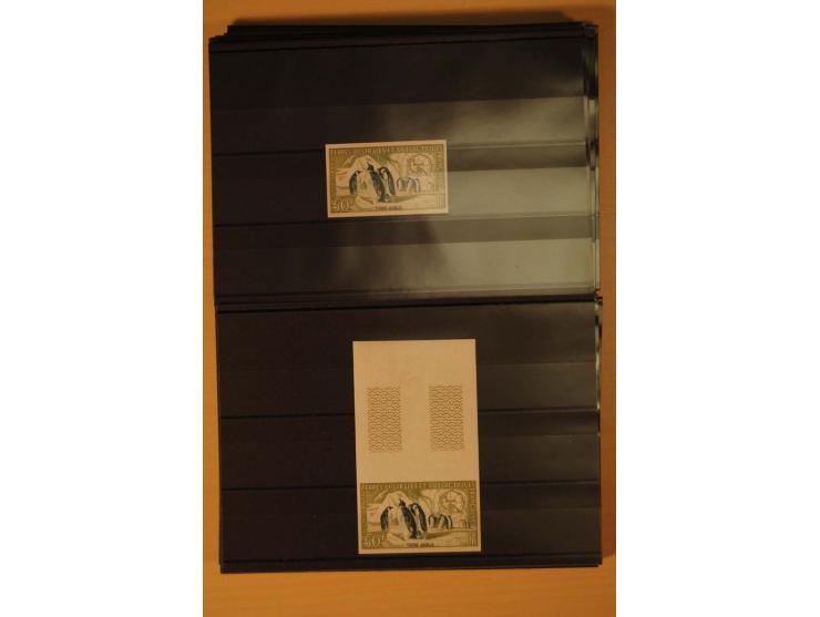 1956/76, Partie postfrischer, fast ausschließlich ungezähnter Werte sowie Epreuves de Luxe