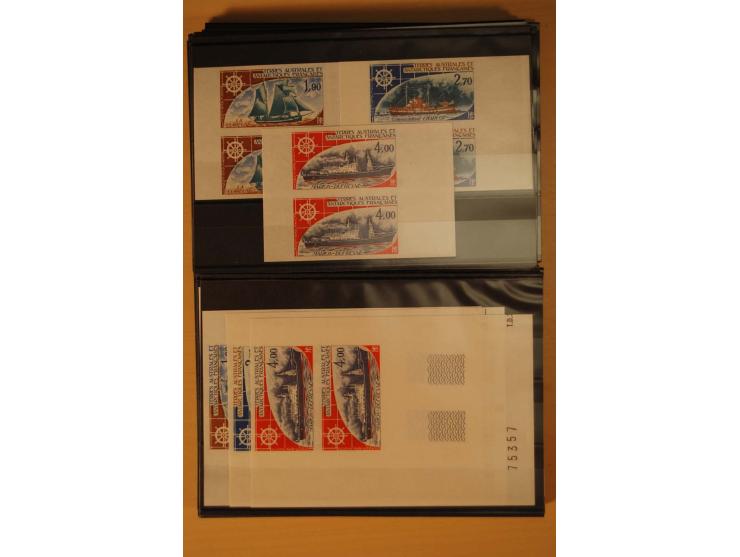 1956/76, Partie postfrischer, fast ausschließlich ungezähnter Werte sowie Epreuves de Luxe