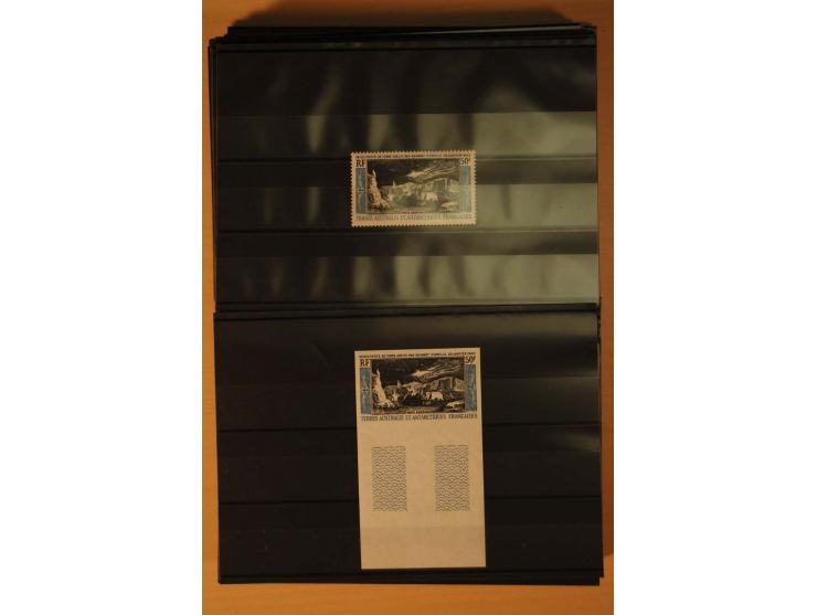 1956/76, Partie postfrischer, fast ausschließlich ungezähnter Werte sowie Epreuves de Luxe