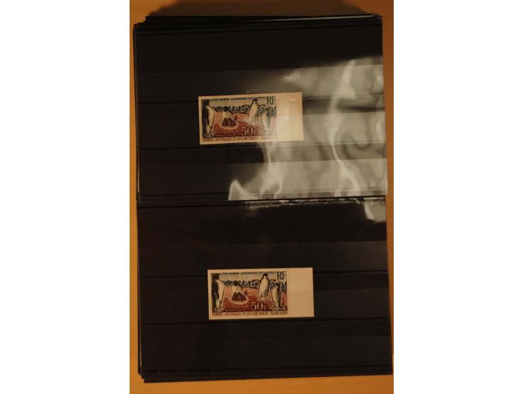 1956/76, Partie postfrischer, fast ausschließlich ungezähnter Werte sowie Epreuves de Luxe