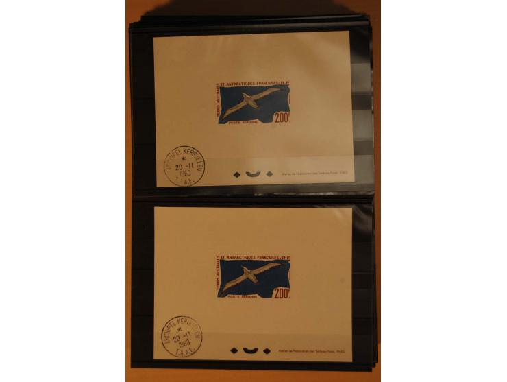 1956/76, Partie postfrischer, fast ausschließlich ungezähnter Werte sowie Epreuves de Luxe