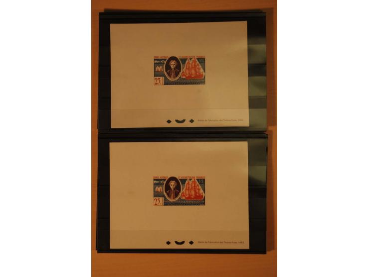 1956/76, Partie postfrischer, fast ausschließlich ungezähnter Werte sowie Epreuves de Luxe