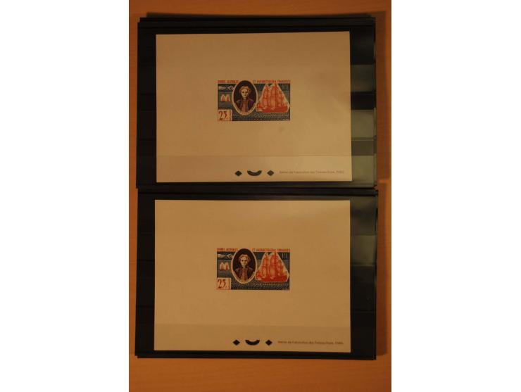 1956/76, Partie postfrischer, fast ausschließlich ungezähnter Werte sowie Epreuves de Luxe