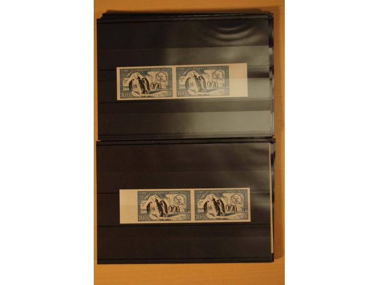 1956/76, Partie postfrischer, fast ausschließlich ungezähnter Werte sowie Epreuves de Luxe