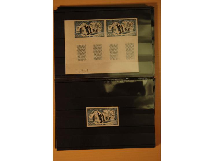 1956/76, Partie postfrischer, fast ausschließlich ungezähnter Werte sowie Epreuves de Luxe