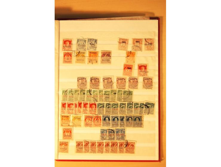 1929, postfrischer, ungebrauchter und gestempelter Posten der Aufdruckmarken, dabei Einheiten, dazu Kreta ab 1899