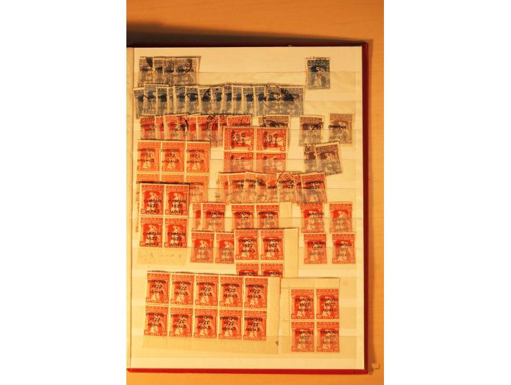 1929, postfrischer, ungebrauchter und gestempelter Posten der Aufdruckmarken, dabei Einheiten, dazu Kreta ab 1899