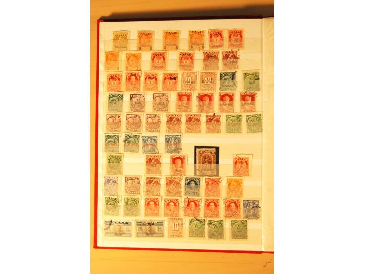 1929, postfrischer, ungebrauchter und gestempelter Posten der Aufdruckmarken, dabei Einheiten, dazu Kreta ab 1899