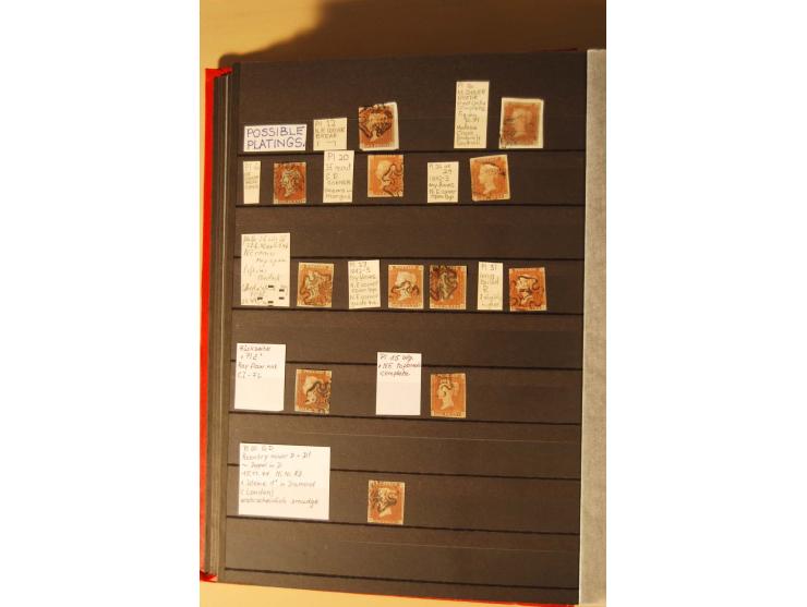1841, umfangreiche Sammlung mit vielen hundert Werten, meist Mi.-Nr. 3, differenziert gesammelt nach Platten, dabei etliche W
