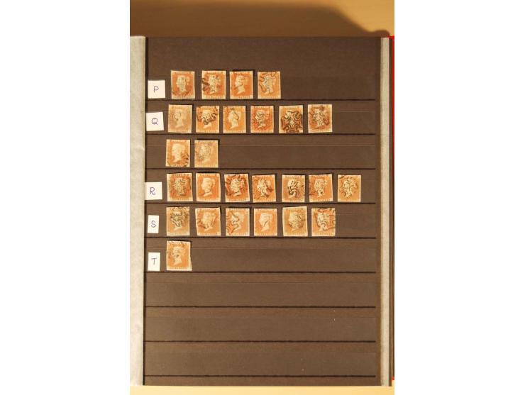 1841, umfangreiche Sammlung mit vielen hundert Werten, meist Mi.-Nr. 3, differenziert gesammelt nach Platten, dabei etliche W