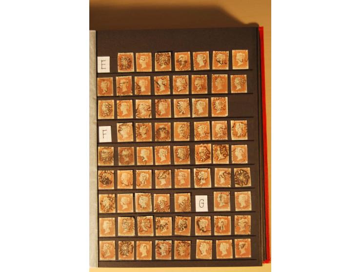 1841, umfangreiche Sammlung mit vielen hundert Werten, meist Mi.-Nr. 3, differenziert gesammelt nach Platten, dabei etliche W