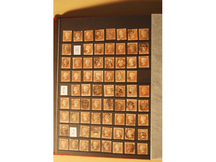1841, umfangreiche Sammlung mit vielen hundert Werten, meist Mi.-Nr. 3, differenziert gesammelt nach Platten, dabei etliche W