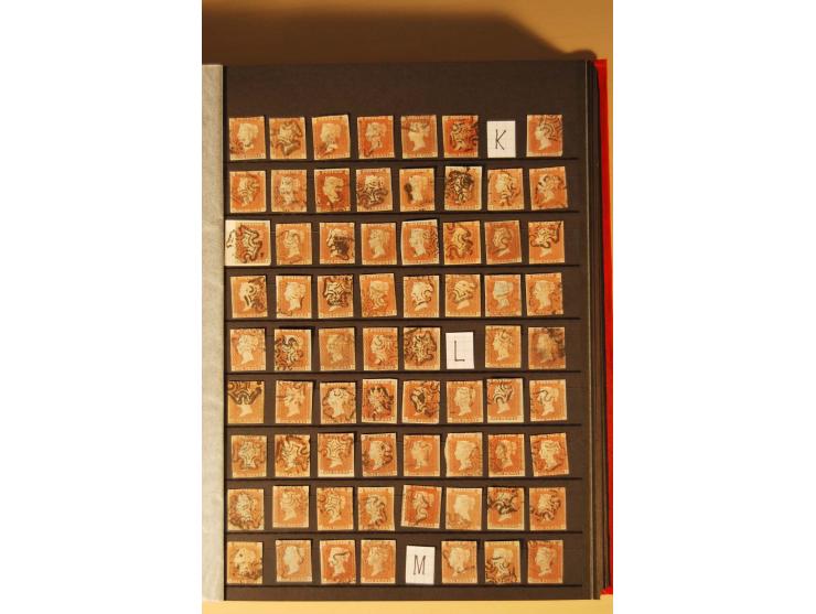 1841, umfangreiche Sammlung mit vielen hundert Werten, meist Mi.-Nr. 3, differenziert gesammelt nach Platten, dabei etliche W