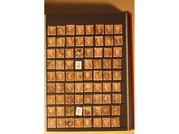 1841, umfangreiche Sammlung mit vielen hundert Werten, meist Mi.-Nr. 3, differenziert gesammelt nach Platten, dabei etliche W