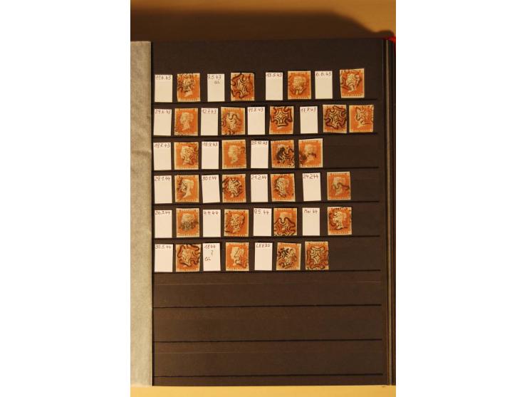 1841, umfangreiche Sammlung mit vielen hundert Werten, meist Mi.-Nr. 3, differenziert gesammelt nach Platten, dabei etliche W
