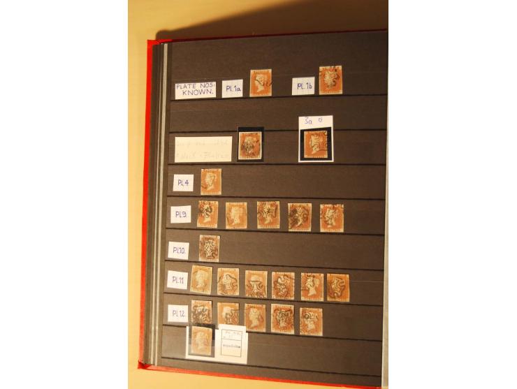 1841, umfangreiche Sammlung mit vielen hundert Werten, meist Mi.-Nr. 3, differenziert gesammelt nach Platten, dabei etliche W