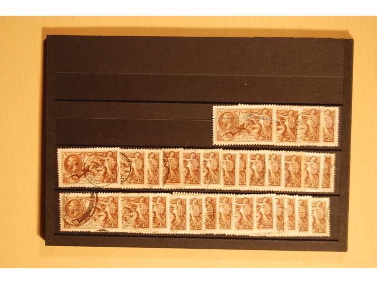 1918/34, Seahorses 2 Sh.6 P., Mi.-Nr. 141III (42) und 186 (306) gestempelt, etwas unterschiedlich (Mi. 8.700,-)