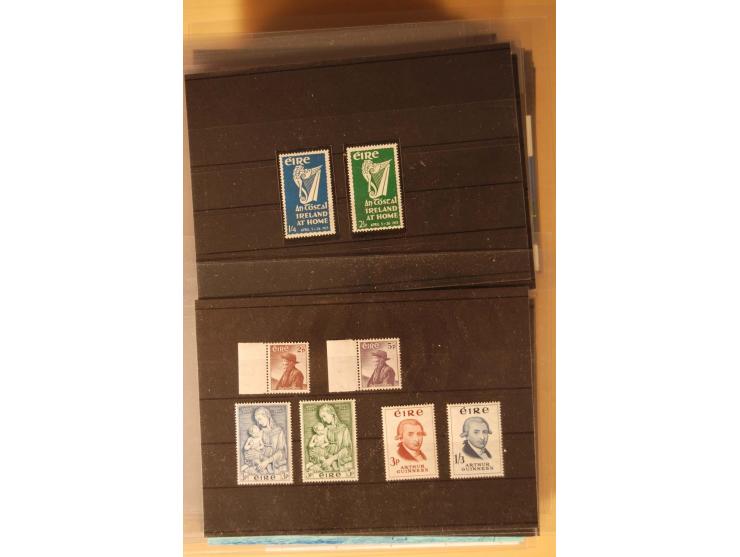 1940/99, meist postfrischer Bestand auf Steckkarten mit Schwerpunkt Kanalinseln und Irland, dabei viele kpl. Ausgaben und  Bl