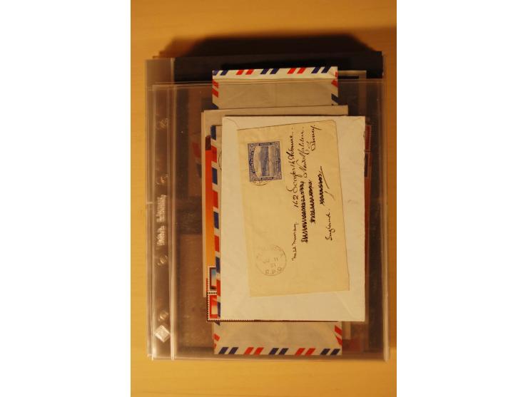 1890/1982 (ca.), 95 Briefe, Karten und Ganzsachen, dabei Reco, Luftpost etc.