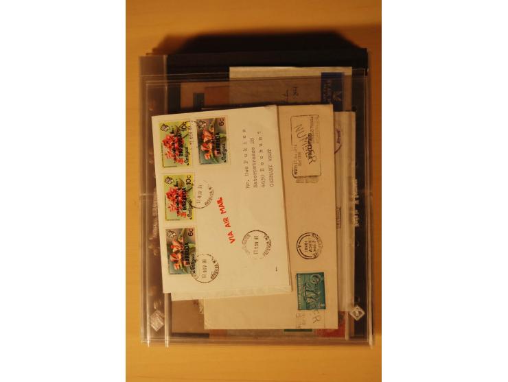 1890/1982 (ca.), 95 Briefe, Karten und Ganzsachen, dabei Reco, Luftpost etc.