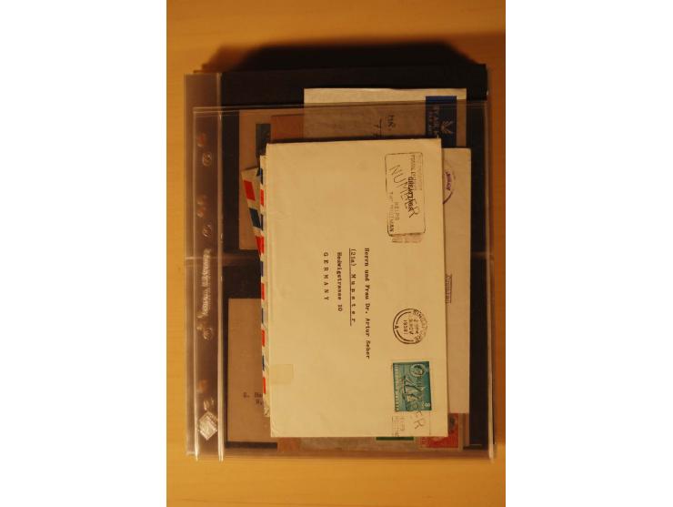 1890/1982 (ca.), 95 Briefe, Karten und Ganzsachen, dabei Reco, Luftpost etc.