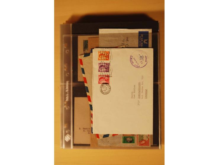 1890/1982 (ca.), 95 Briefe, Karten und Ganzsachen, dabei Reco, Luftpost etc.