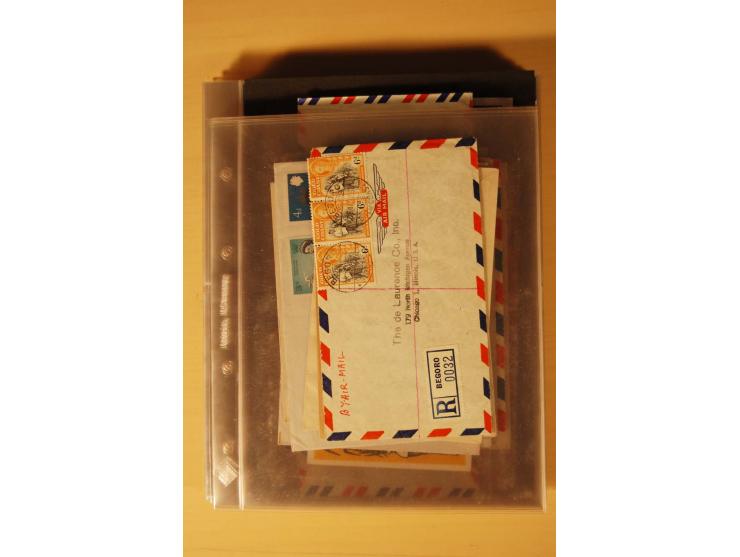 1890/1982 (ca.), 95 Briefe, Karten und Ganzsachen, dabei Reco, Luftpost etc.