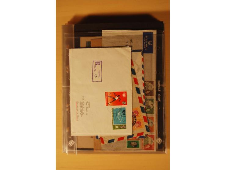 1890/1982 (ca.), 95 Briefe, Karten und Ganzsachen, dabei Reco, Luftpost etc.
