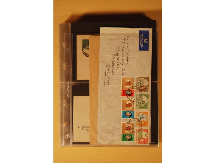 1890/1982 (ca.), 95 Briefe, Karten und Ganzsachen, dabei Reco, Luftpost etc.