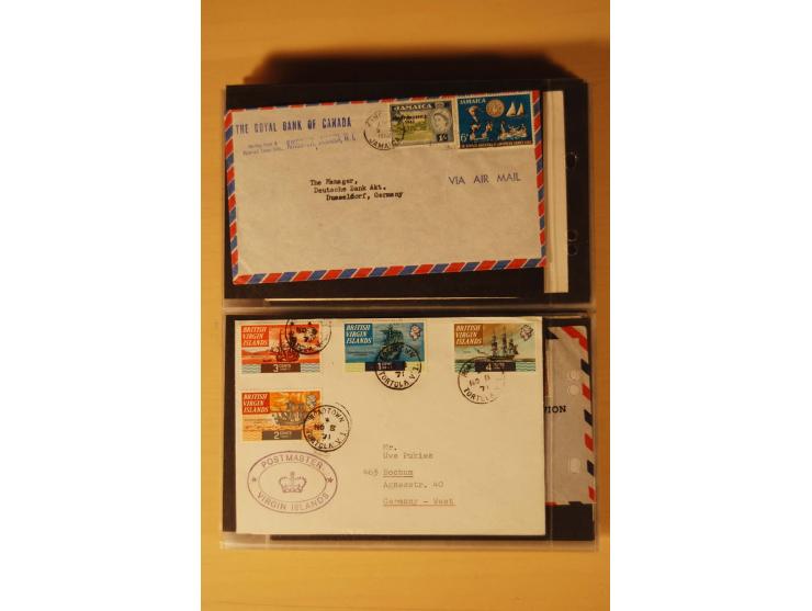 1890/1982 (ca.), 95 Briefe, Karten und Ganzsachen, dabei Reco, Luftpost etc.