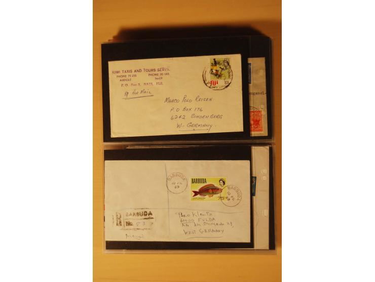 1890/1982 (ca.), 95 Briefe, Karten und Ganzsachen, dabei Reco, Luftpost etc.