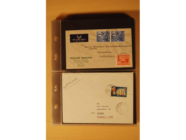 1890/1982 (ca.), 95 Briefe, Karten und Ganzsachen, dabei Reco, Luftpost etc.