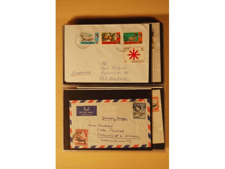 1890/1982 (ca.), 95 Briefe, Karten und Ganzsachen, dabei Reco, Luftpost etc.