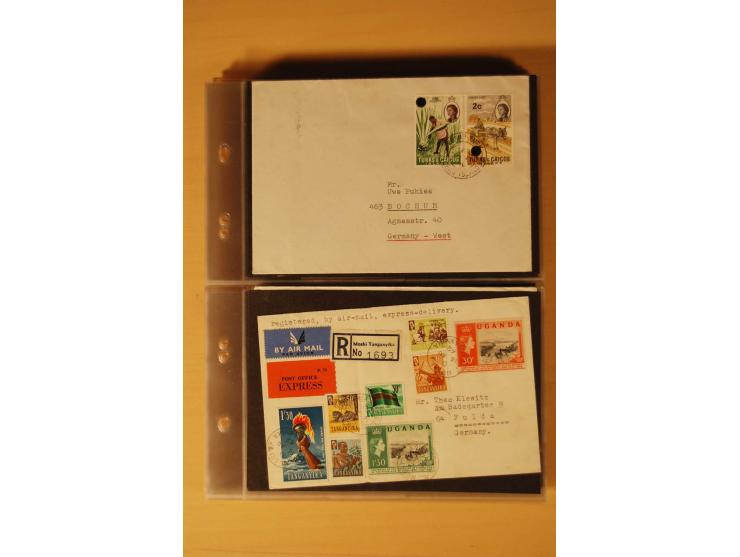 1890/1982 (ca.), 95 Briefe, Karten und Ganzsachen, dabei Reco, Luftpost etc.